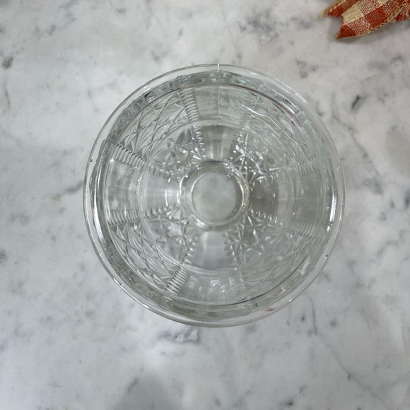 vintage Indiana Glass clear glass Stars and Bars fairy lamp top only - Picture 3 of 6